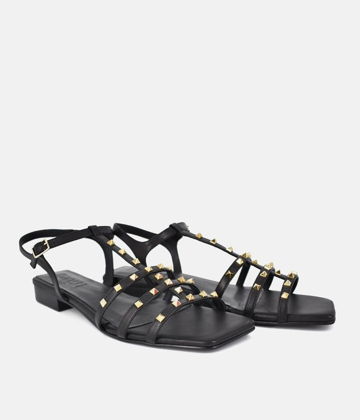 Dansi Chic Valentino Inspired Black Sandals