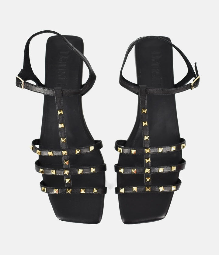 Dansi Chic Valentino Inspired Black Sandals