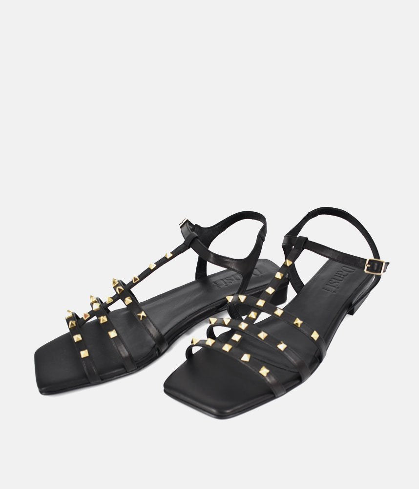 Dansi Chic Valentino Inspired Black Sandals