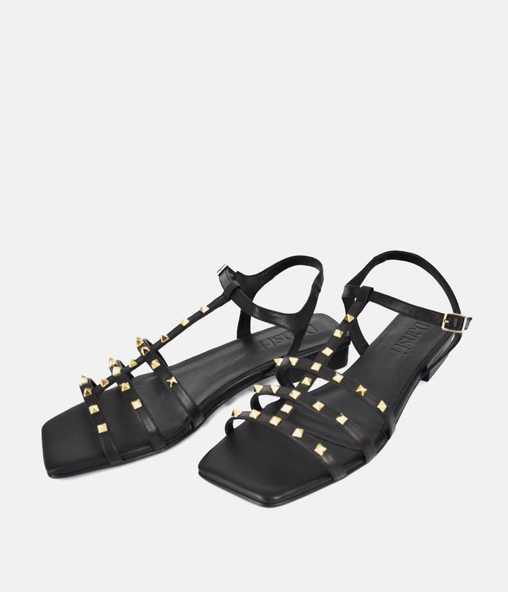 Dansi Chic Valentino Inspired Black Sandals
