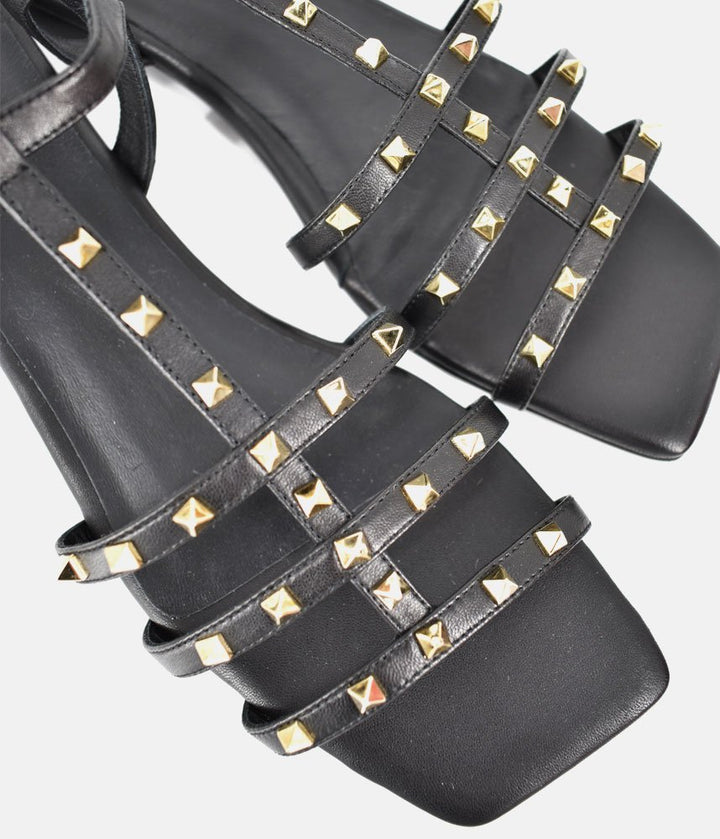 Dansi Chic Valentino Inspired Black Sandals