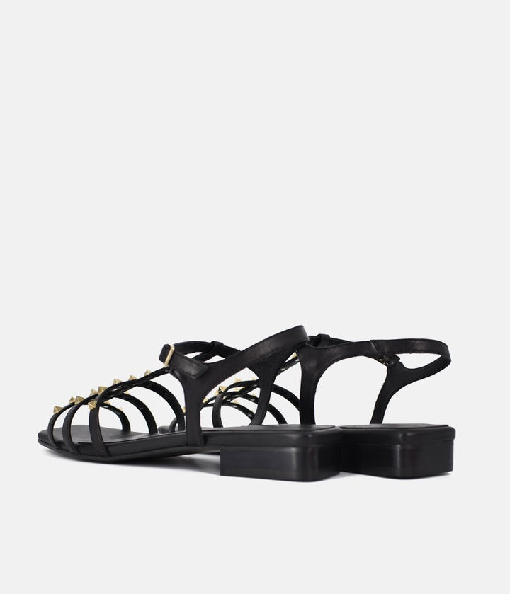 Dansi Chic Valentino Inspired Black Sandals