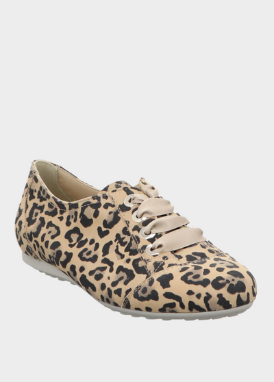 Semler Fashionable Leopard Print Lace Up Shoe