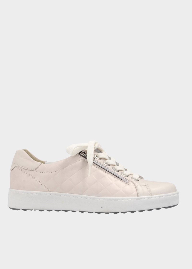 Semler Luxurious Quilted Cream Trainers