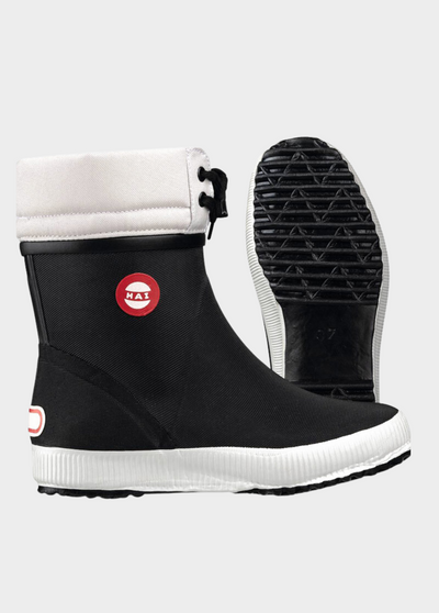 Stylish HAI Black Winter Rubber Boots