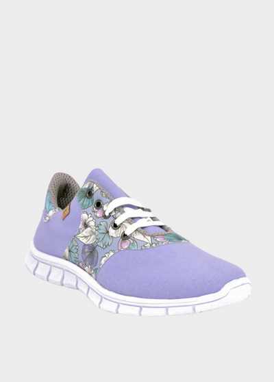 Cinderella Vegan Pretty Floral Lavender Trainers