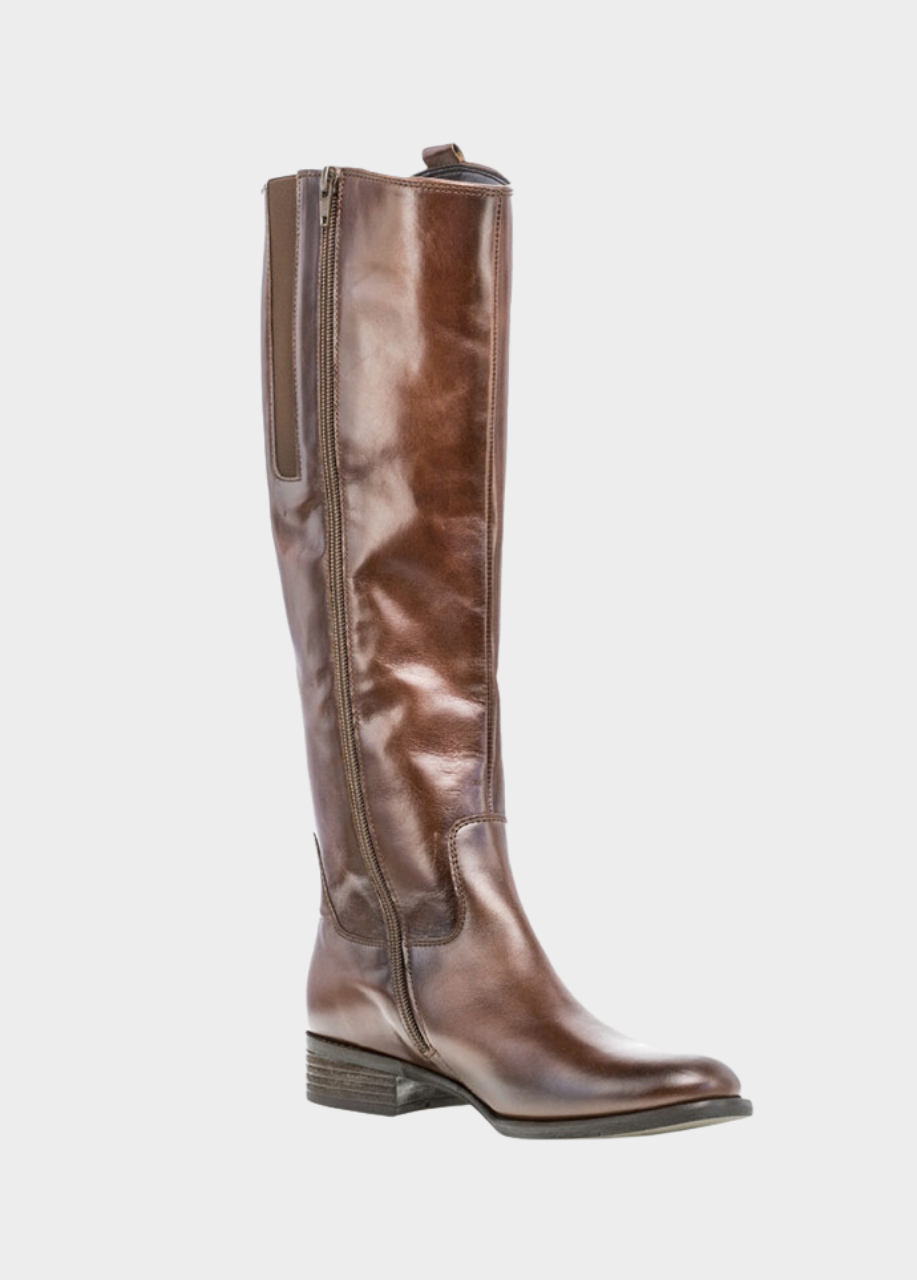 Gabor Stylish Slim Fit Long Brown Leather Boots