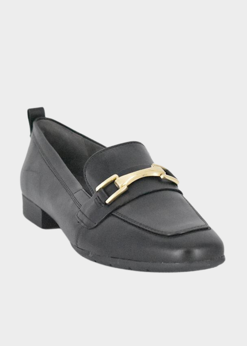 Tamaris Classic Black Leather Loafers