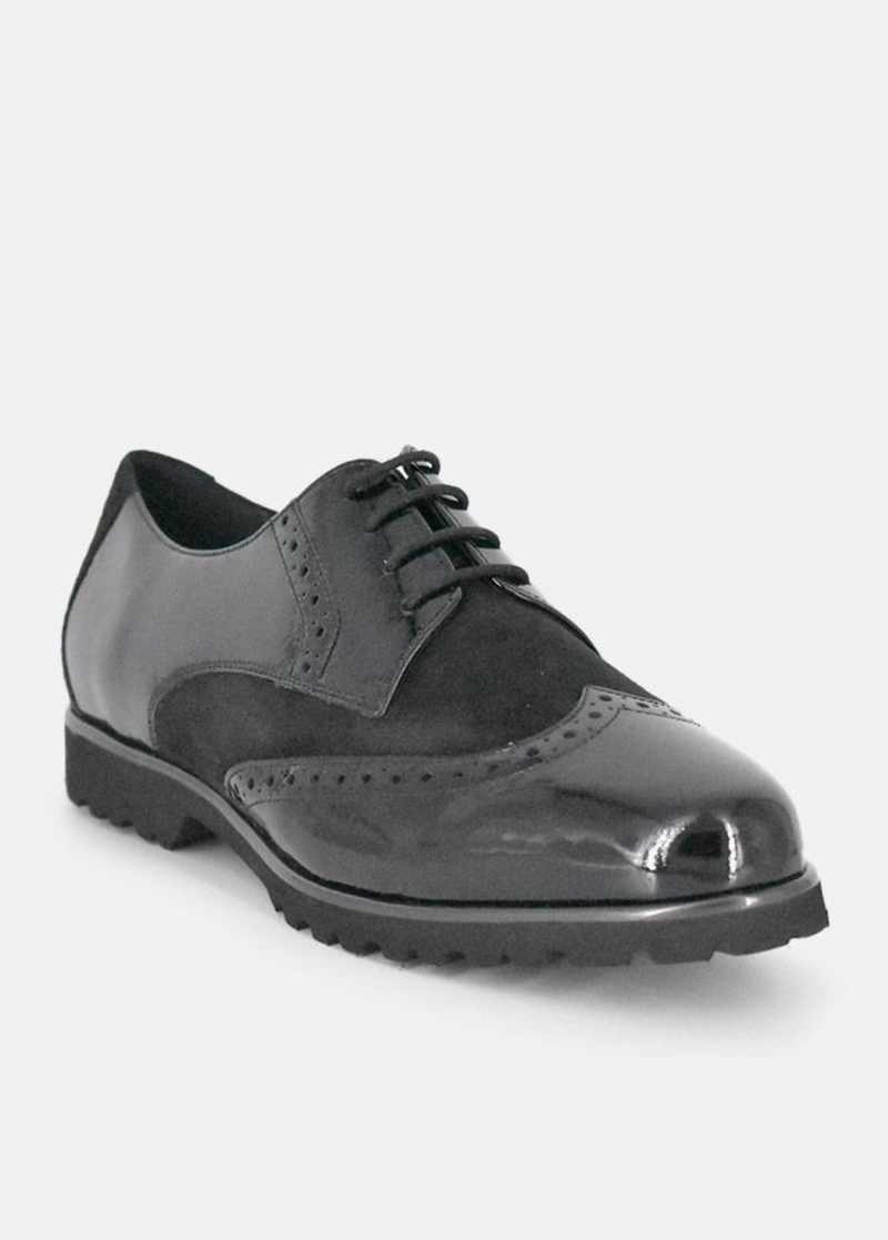Sioux Stylish Black Brogue Shoes