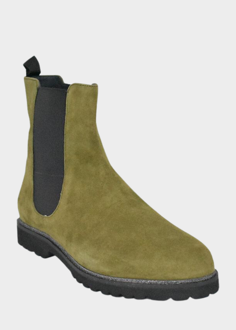 Sioux Premium Green Suede Ankle Boots