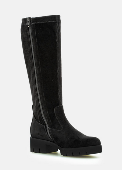 Gabor Fabulous Long Suedette Black Boots