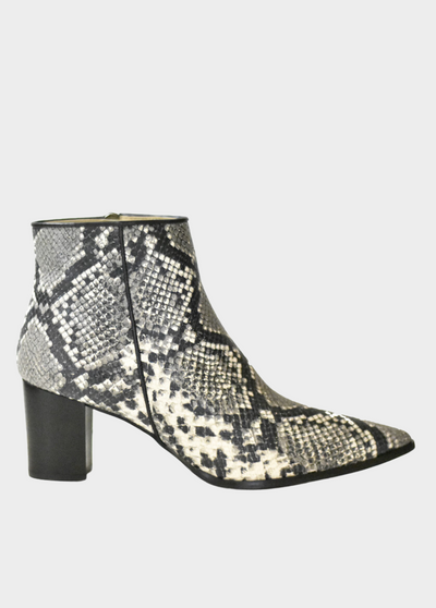 Western Style Snake Ankle Boots