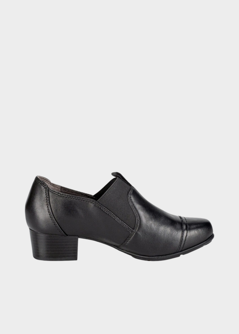 Tamaris Chic Leather Block Heel Shoe Boots