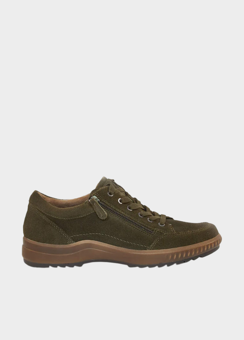 Tamaris Low Top Khaki Green Comfort Trainers