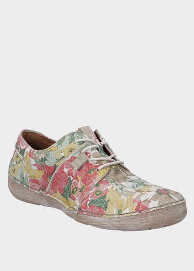 Josef Seibel Pretty Rose Multi Leather Lace Up Shoe