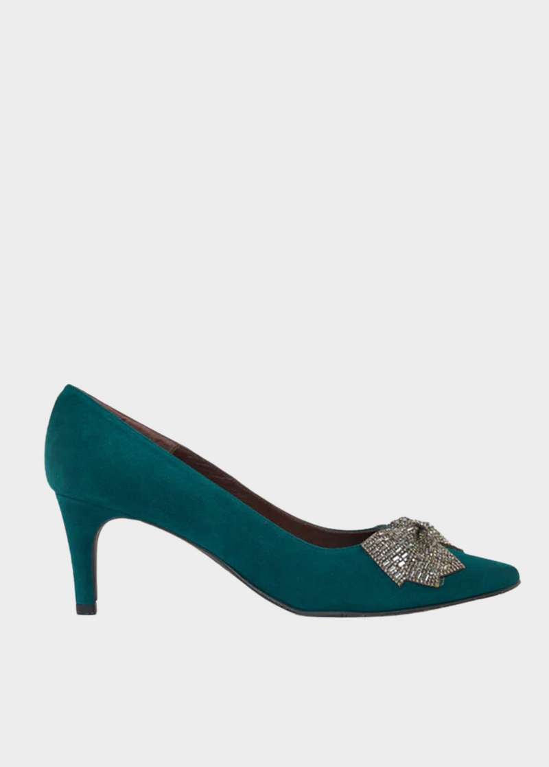Brenda Zaro Glamorous Green Bow Heels