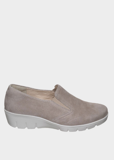 Semler Fashionable Metallic Slip On Wedge Shoes