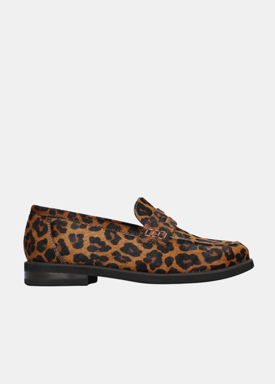 Waldalufer Stylish Leopard Print Loafers