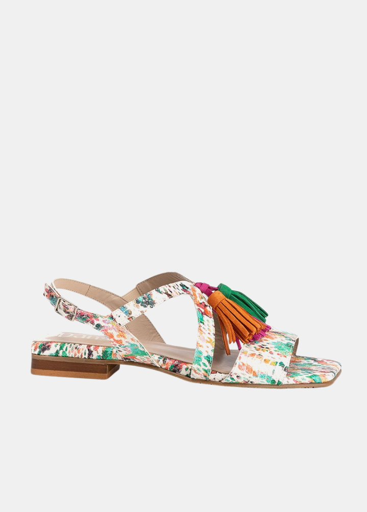 Dansi Chic Color-Pop Leather Tassel Sandals