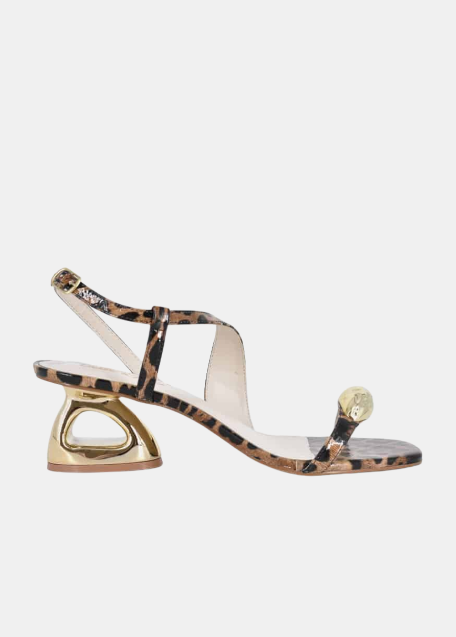 Belle & Lucy Statement Sandals - Leopard Print