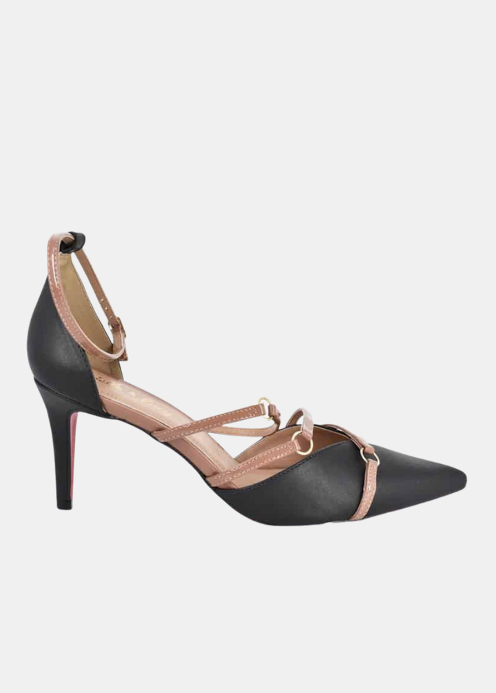 Belle & Lucy Striking Two-Tone Pointed Toe Stilettos