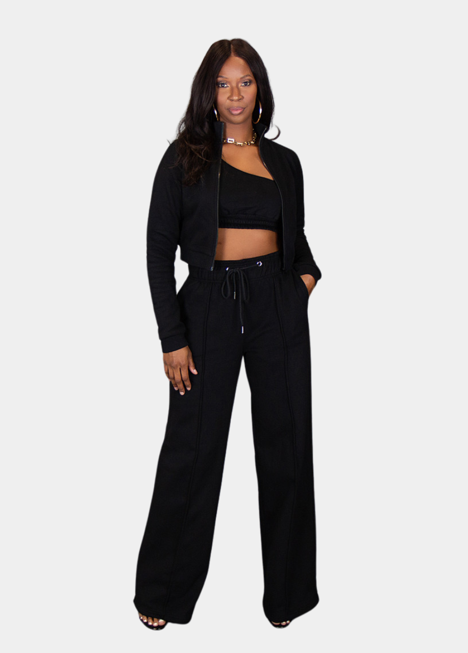 City Vibes Sweat Jacket - Black