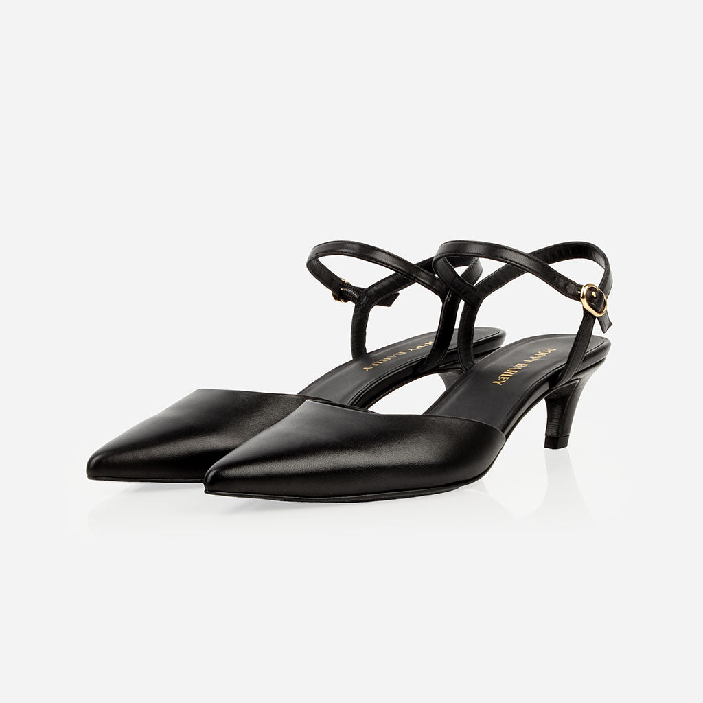 The Claire Kitten Heel - Black