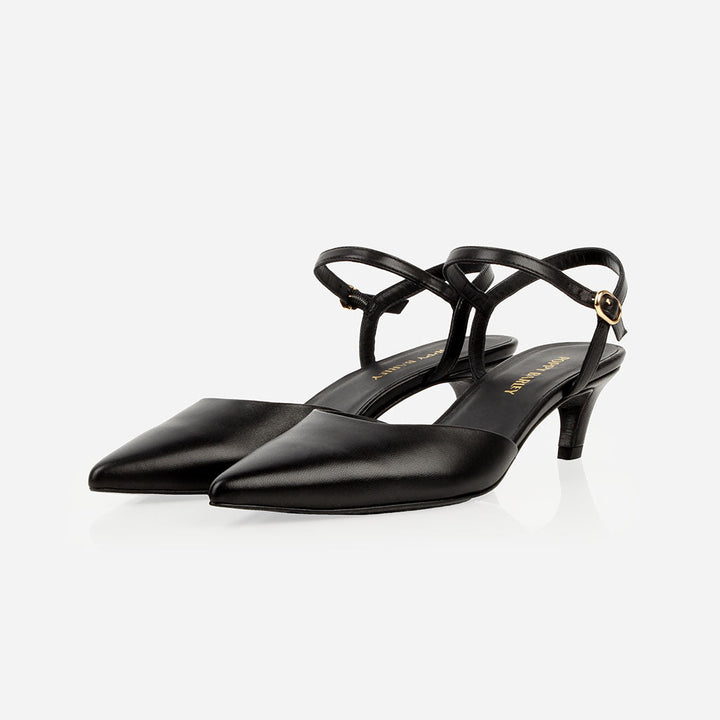 The Claire Kitten Heel - Black