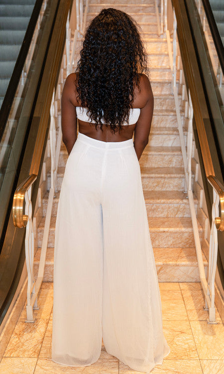 Alani Wide Leg Pants - White