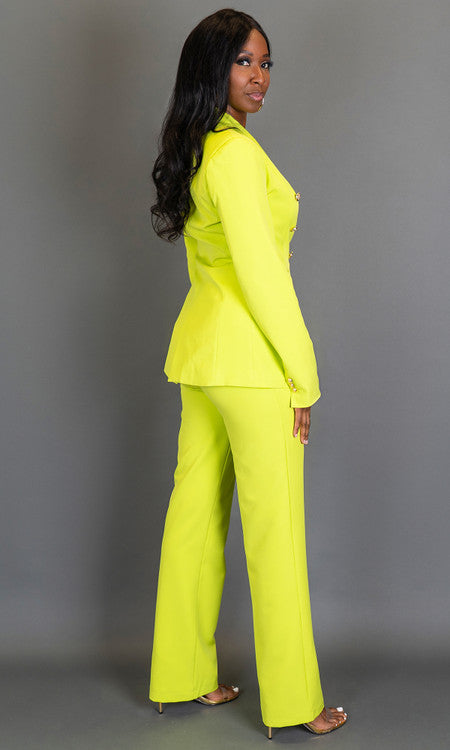 Executive Blazer - Chartreuse