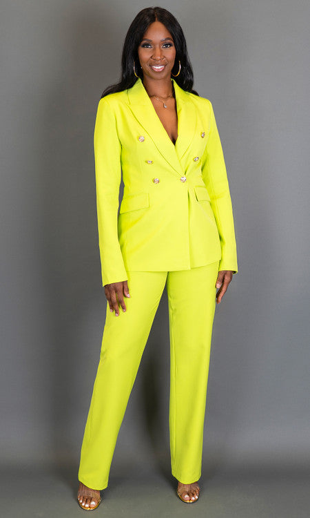 Executive Blazer - Chartreuse