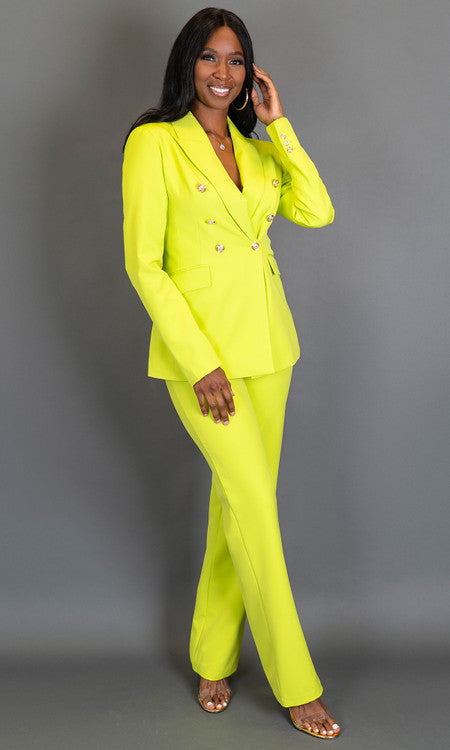 Executive Blazer - Chartreuse