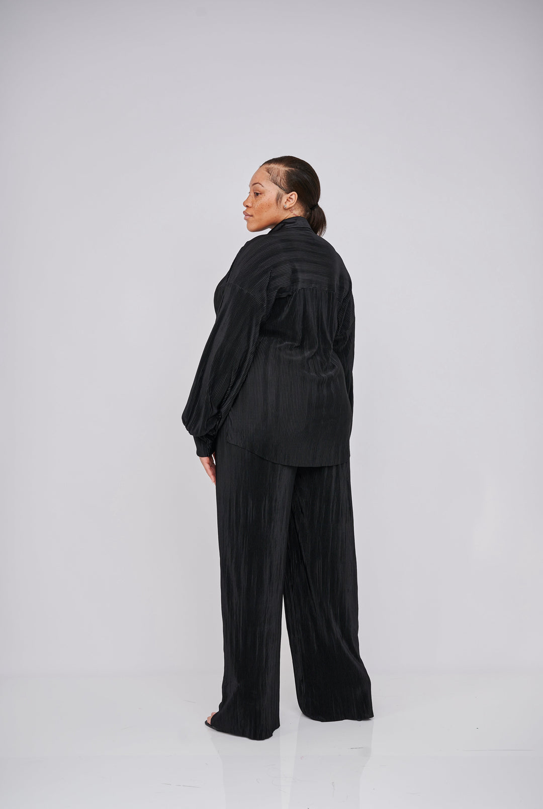 Kaia Tall Maternity Plisse Trouser - Black (Trousers Only)