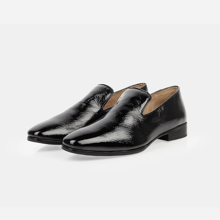 The Daily Loafer - Black Crinkle Patent
