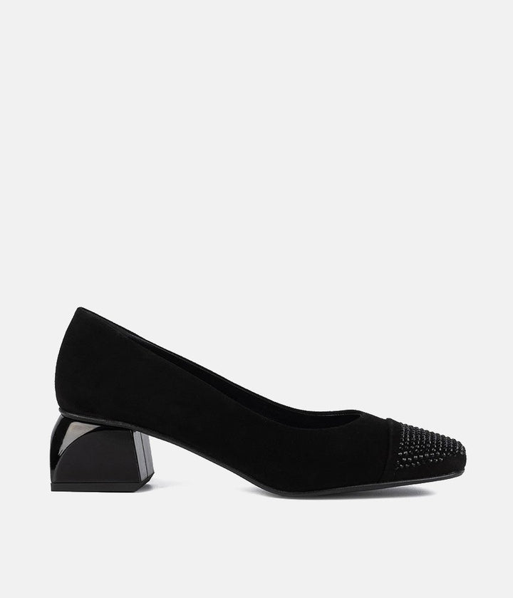 Dansi Elegant Block Heels - Black