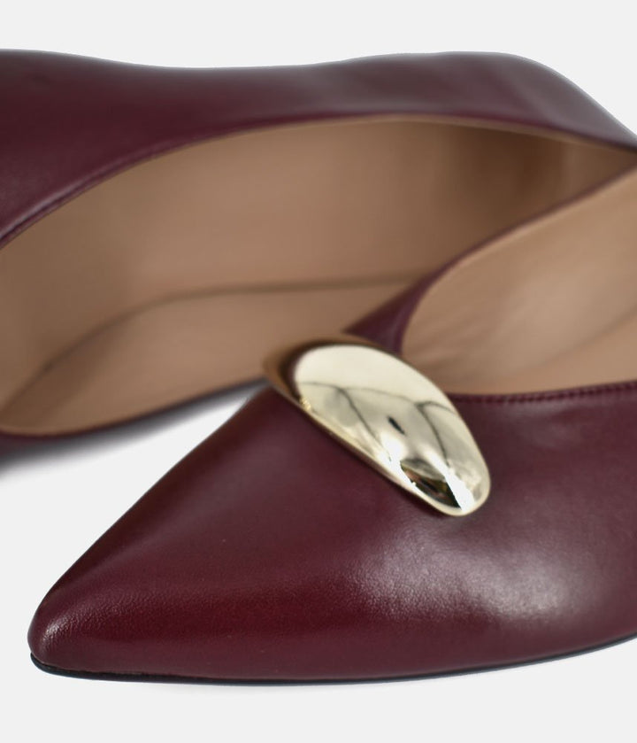 Dansi Luxurious Flats - Burgundy