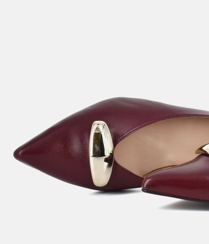 Dansi Luxurious Flats - Burgundy