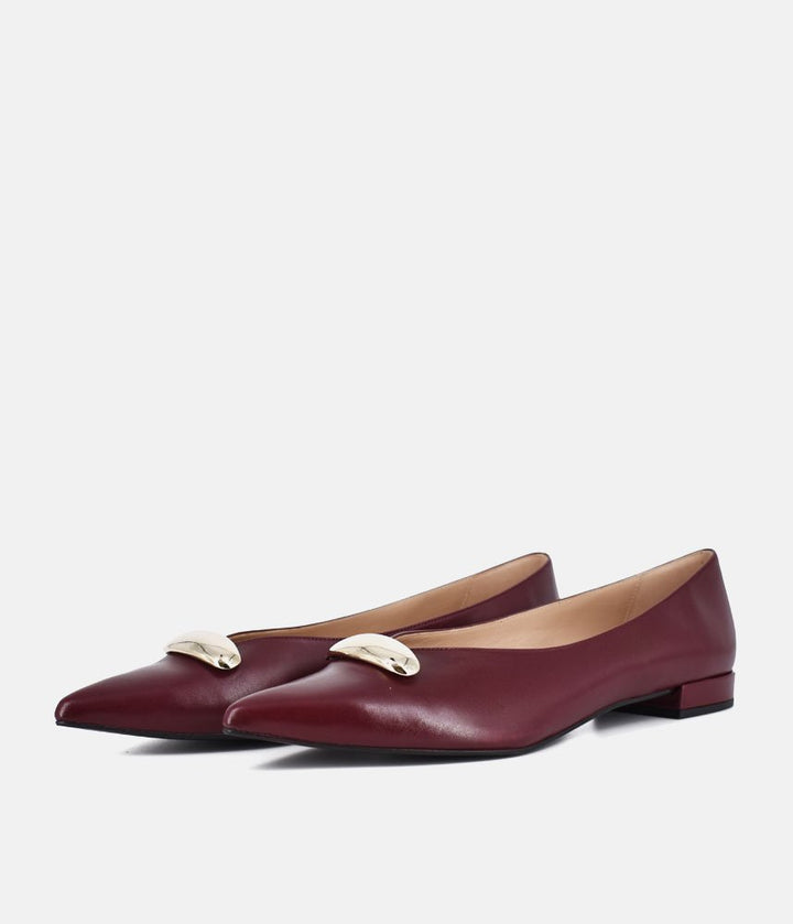 Dansi Luxurious Flats - Burgundy