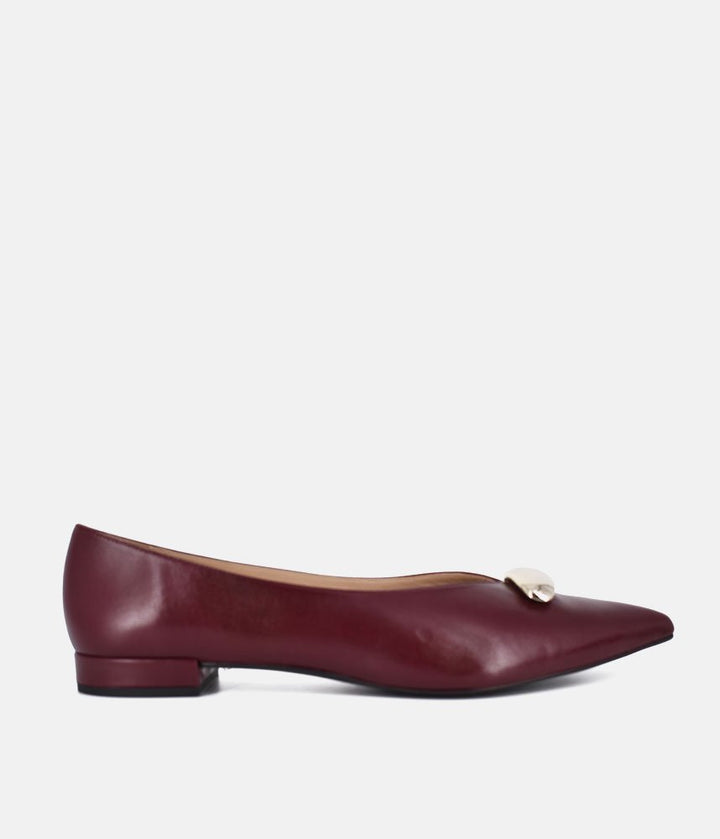 Dansi Luxurious Flats - Burgundy