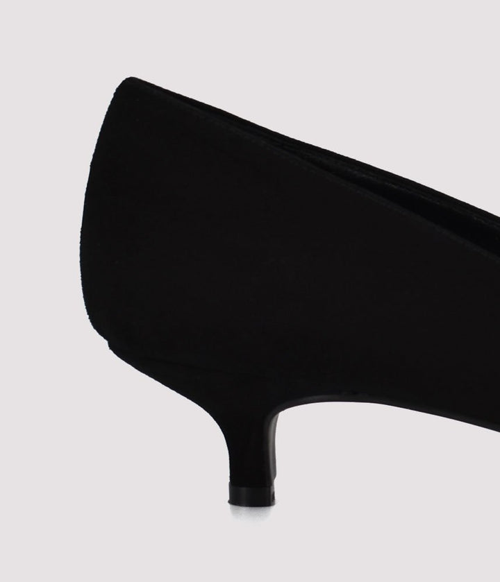 Dansi Classic Suede Kitten Heels - Black