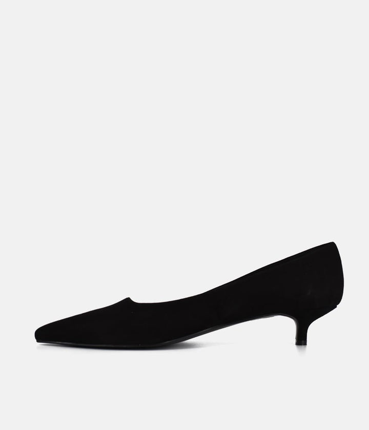 Dansi Classic Suede Kitten Heels - Black