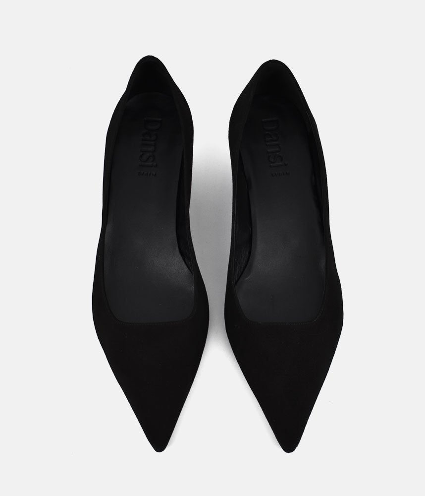 Dansi Classic Suede Kitten Heels - Black