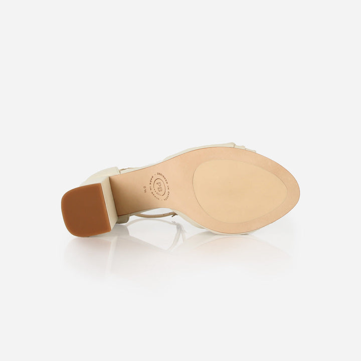 The Esther Heeled Sandal - Champagne
