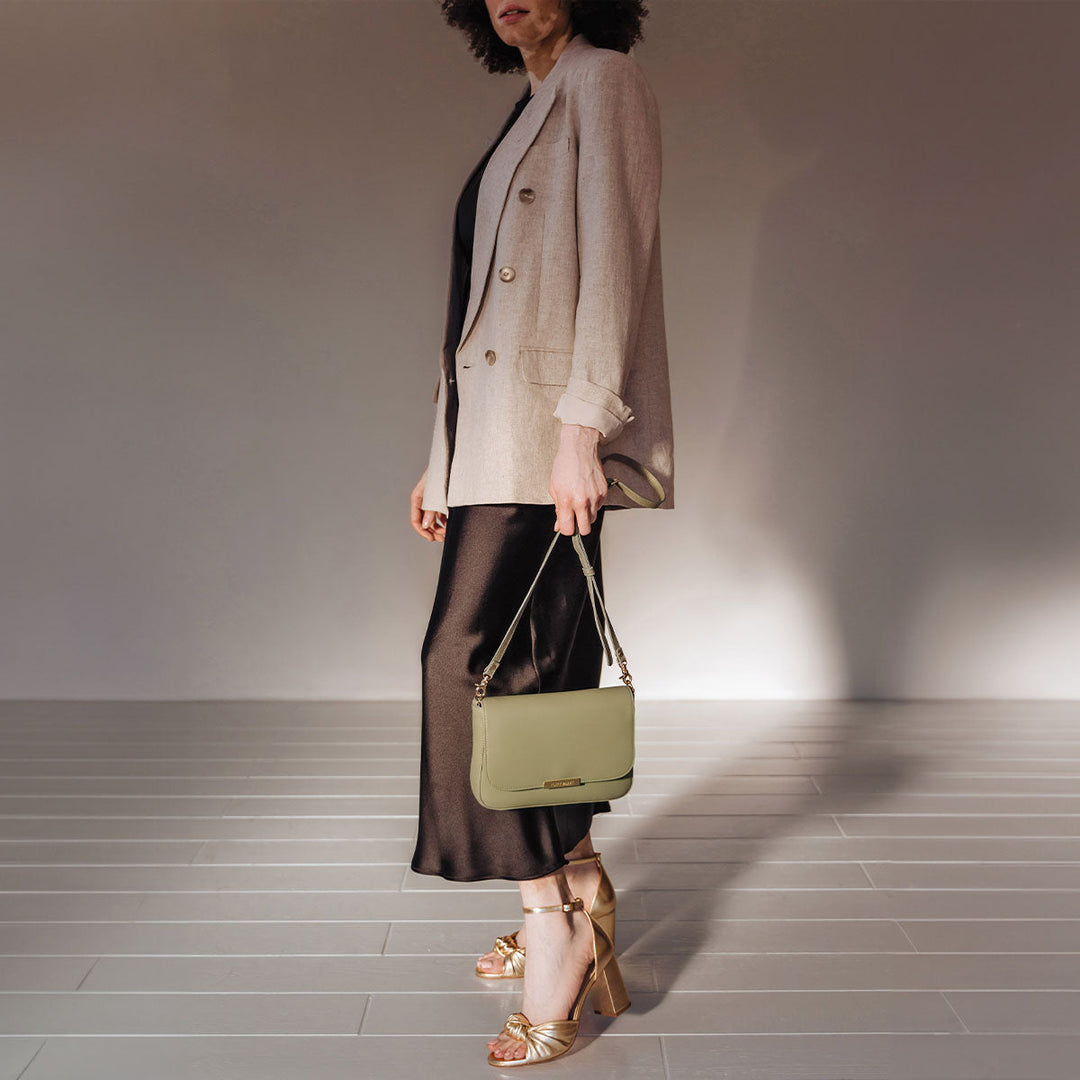 The Esther Heeled Sandal - Champagne