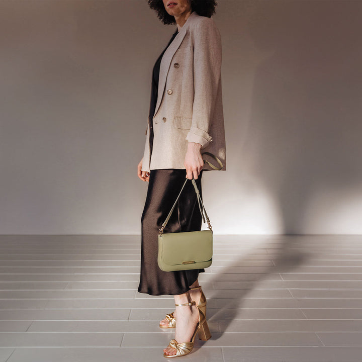 The Esther Heeled Sandal - Champagne