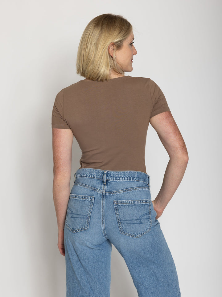 Tall Women’s Crew Neck Short Sleeve Bodysuit