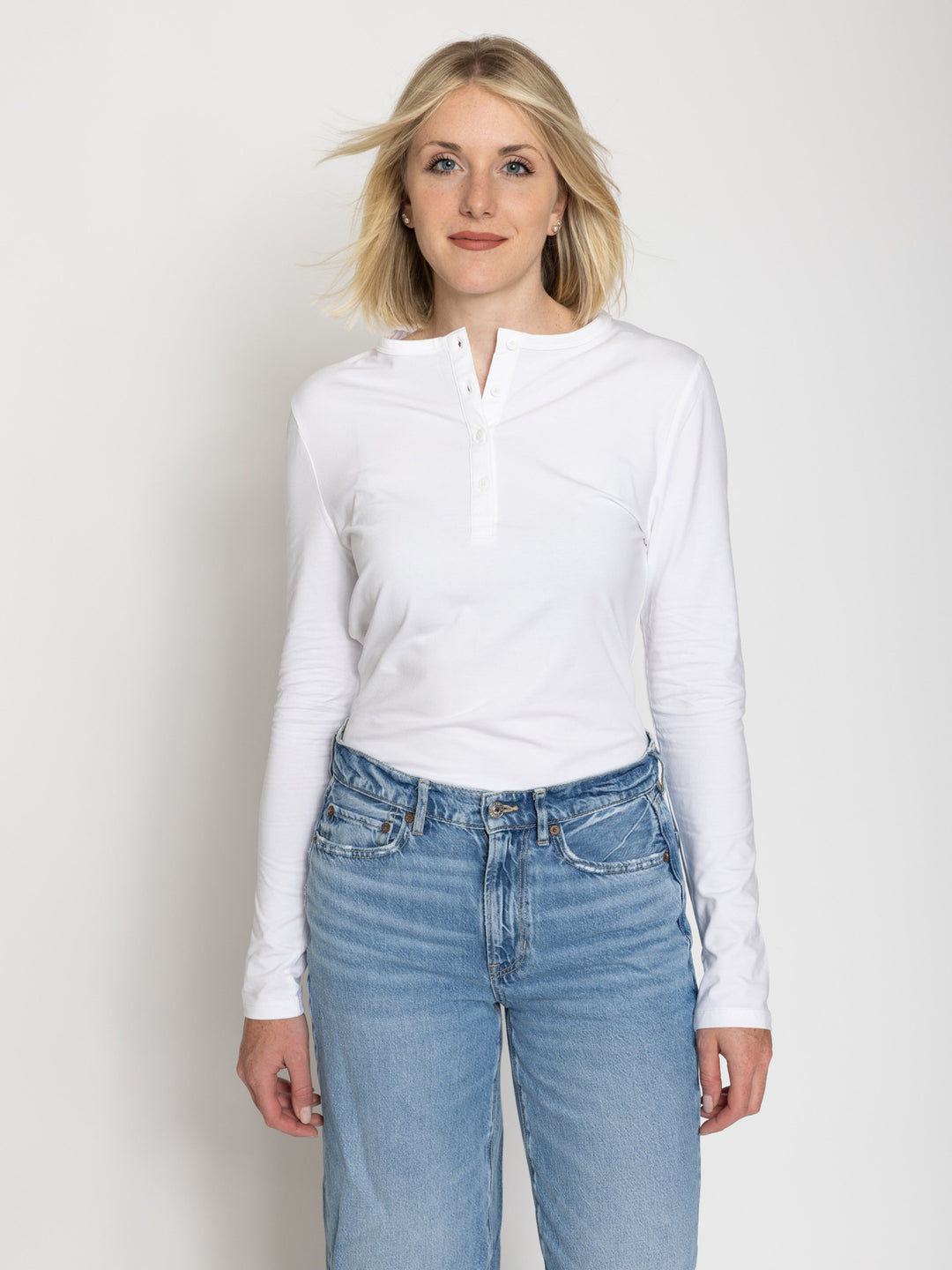 Tall Women’s Long Sleeve Henley Tee