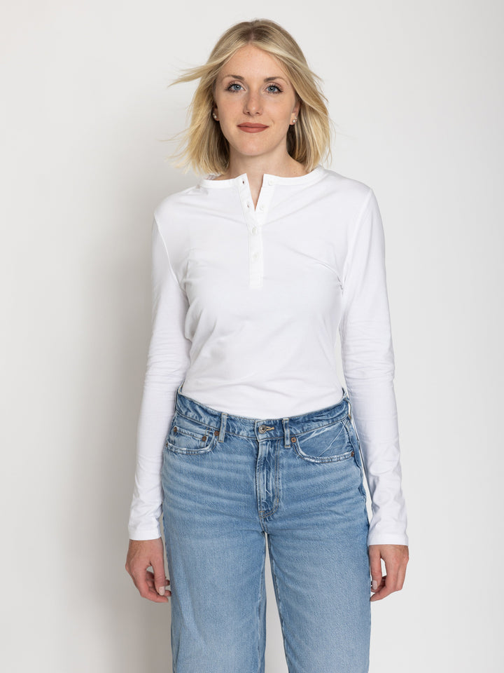 Tall Women’s Long Sleeve Henley Tee