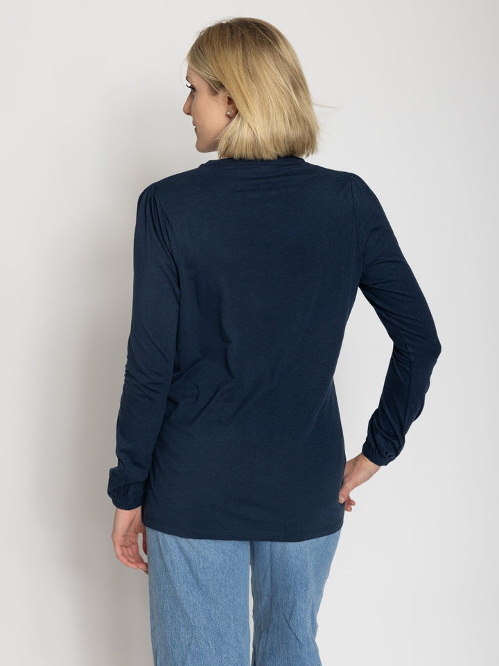 Tall Women’s Long Sleeve Collarless Jersey Shirt