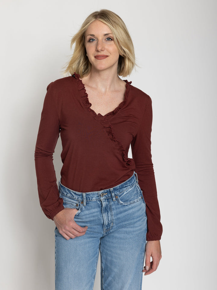 Tall Women’s Long Sleeve Wrap Top